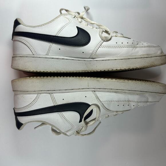 Nike Court Vision Low Casual Shoes Mens Size 10.5 White Black Comfort Sneakers - Picture 5 of 12